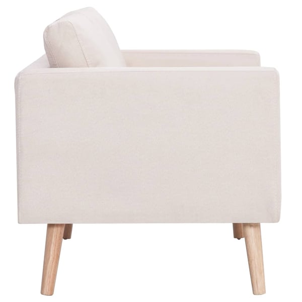 vidaXL 2-personers sofa i stof cremefarvet