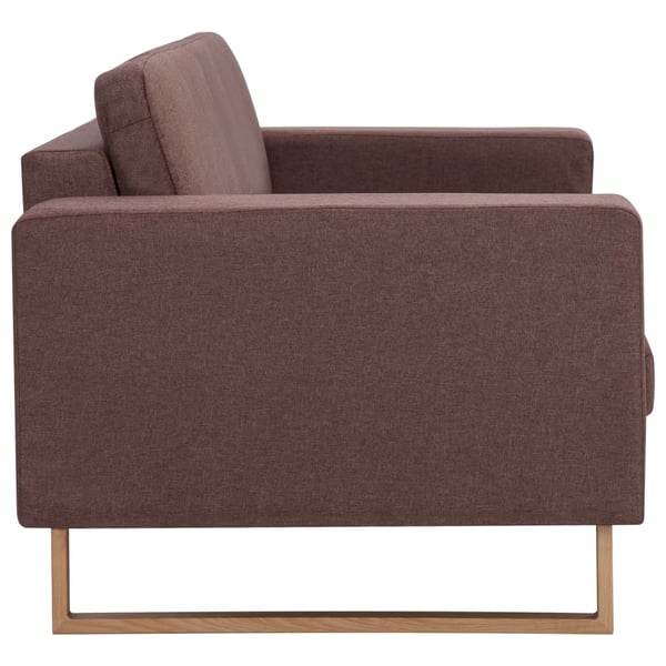 vidaXL 3-personers sofa i stof brun