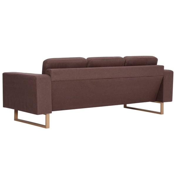 vidaXL 3-personers sofa i stof brun