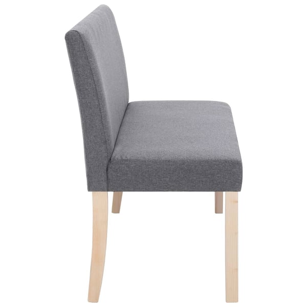 vidaXL Bänk 139,5 cm konstläder ljusgrå