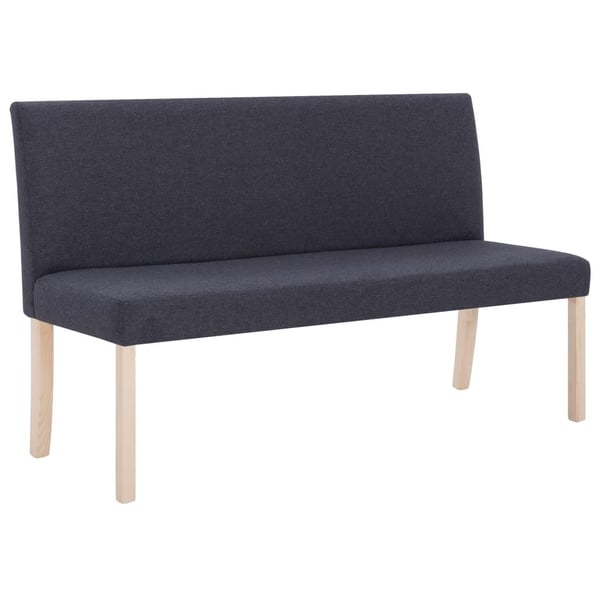 vidaXL Bänk 139,5 cm mörkgrå polyester