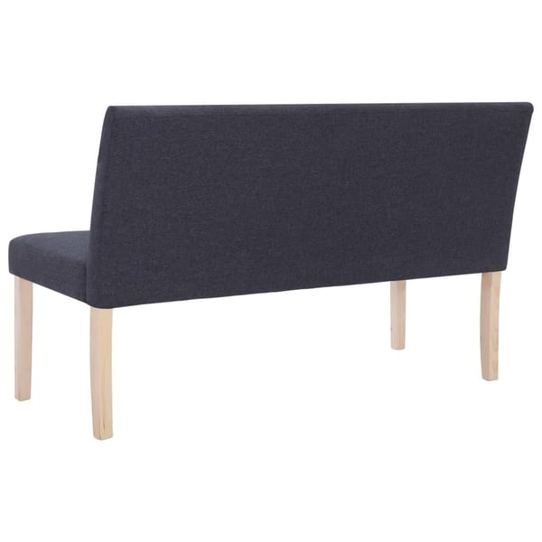 vidaXL Bänk 139,5 cm mörkgrå polyester