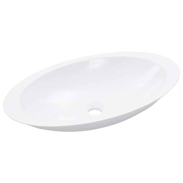 vidaXL Vask 59,3x35,1x10,7 cm mineralstøpt/marmorstøpt hvit