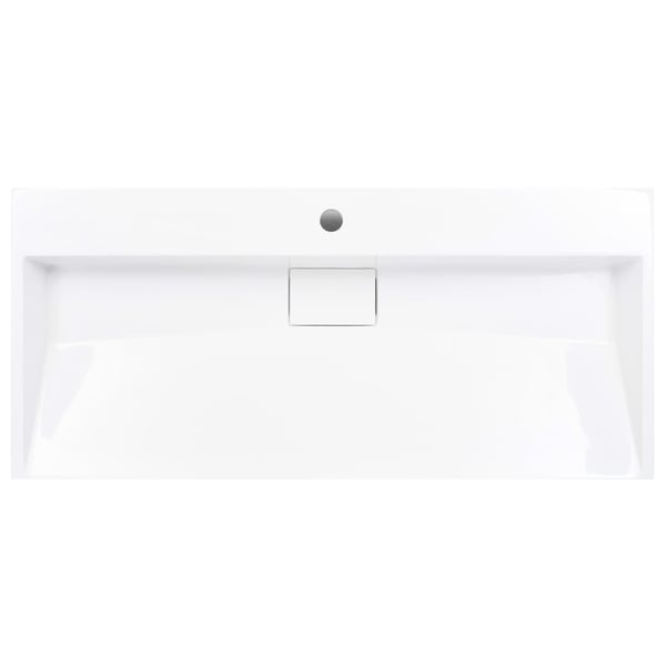 vidaXL Vask 100x46x11 cm mineralstøpt/marmorstøpt hvit