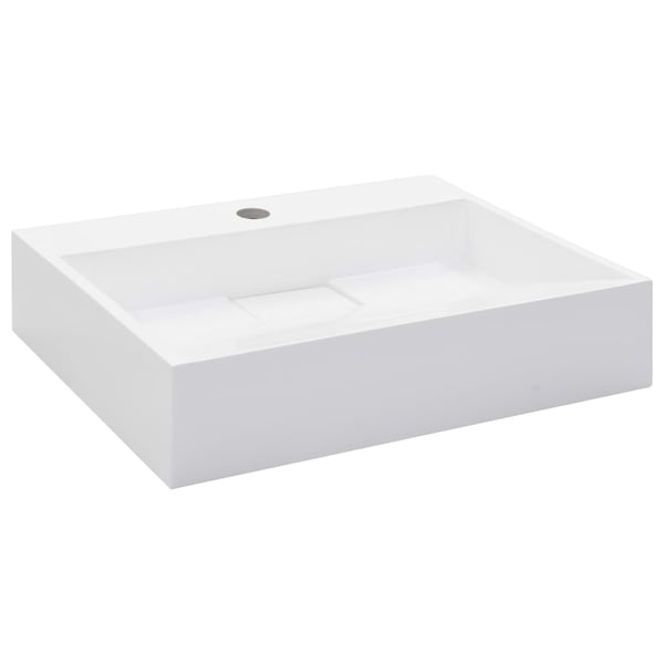 vidaXL Vask 50x38x13 cm mineralstøpt/marmorstøpt hvit