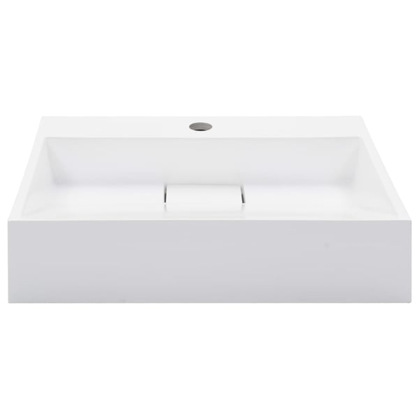 vidaXL Vask 50x38x13 cm mineralstøpt/marmorstøpt hvit