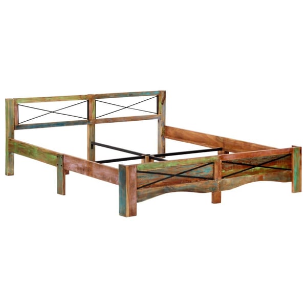 vidaXL Sengeramme gjenvunnet heltre 180x200 cm
