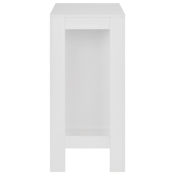 vidaXL Barbord med hylle hvit 110x50x103 cm