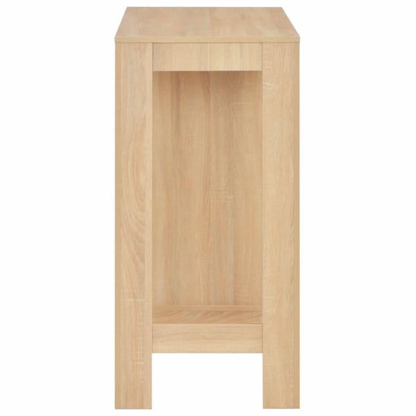 vidaXL Barbord med hylle eik 110x50x103 cm