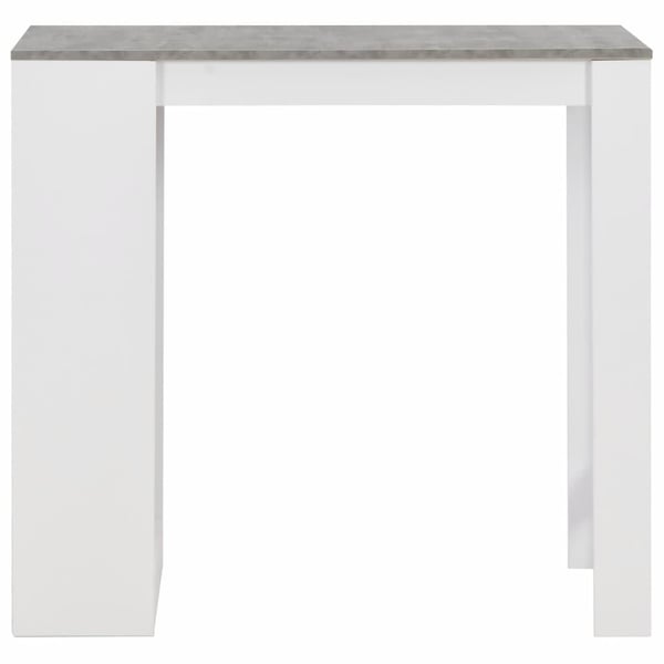 vidaXL Barbord med hylle hvit 110x50x103 cm