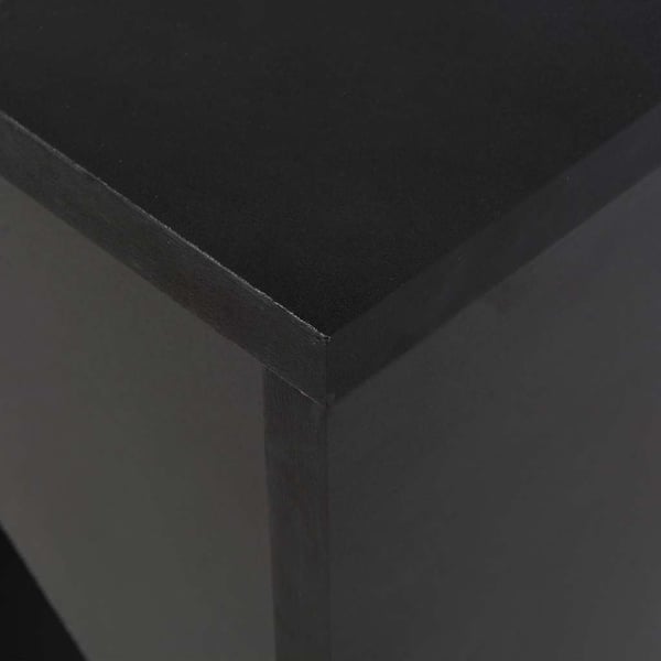 vidaXL barbord med flytbar hylde 138x39x110 cm sort