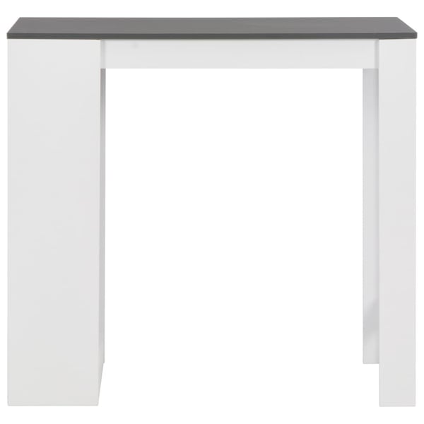 vidaXL Barbord med hylle hvit 110x50x103 cm