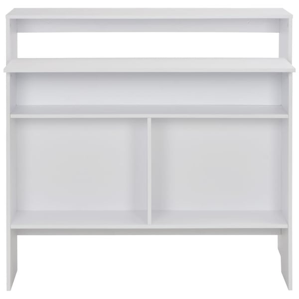 vidaXL Barbord med 2 bordplater 130x40x120 cm hvit