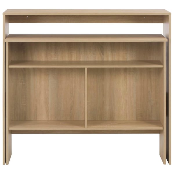 vidaXL Barbord med 2 bordplater 130x40x120 cm eik