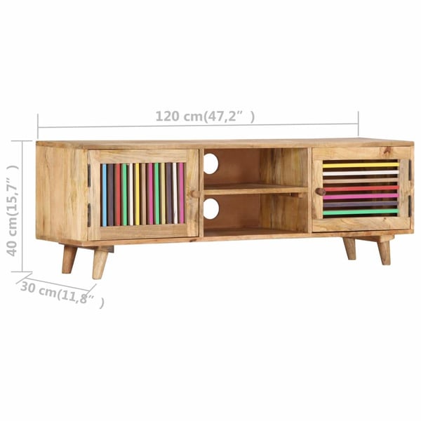 vidaXL TV-taso 120x30x40 cm mangopuu
