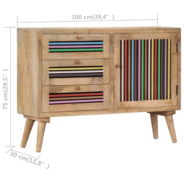 vidaXL Senkki 100x30x75 cm mangopuu