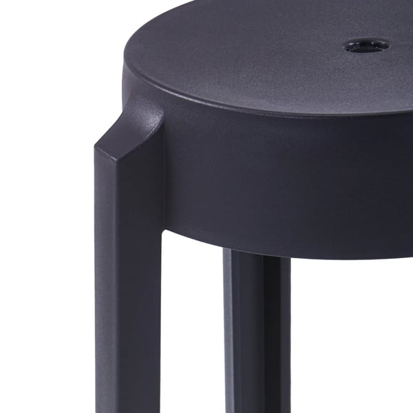 vidaXL Stablekrakker 4 stk svart plast