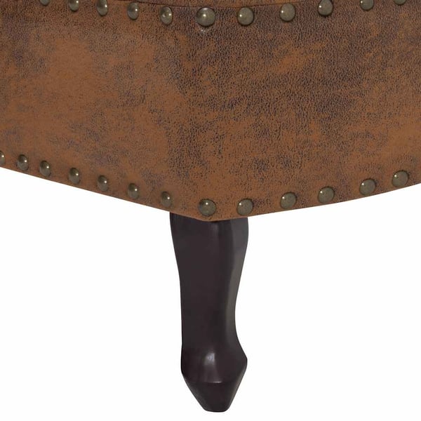 vidaXL Schäslong brun konstmocka