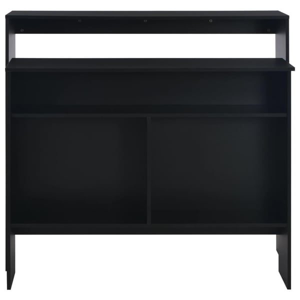 vidaXL barbord med 2 bordplader 130 x 40 x 120 cm sort