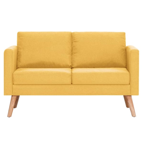 vidaXL sofasæt i 2 dele stof gul
