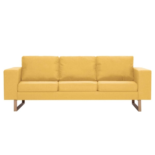 vidaXL sofasæt i 2 dele stof gul