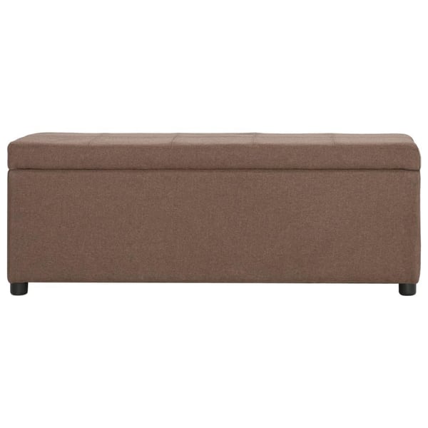 vidaXL bænk med opbevaringsrum 116 cm polyester brun