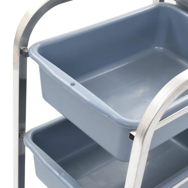 vidaXL Kjøkkenvogn med plastbeholdere 82x43,5x93  cm