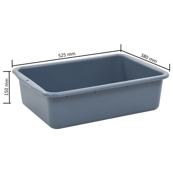 vidaXL Kjøkkenvogn med plastbeholdere 82x43,5x93  cm