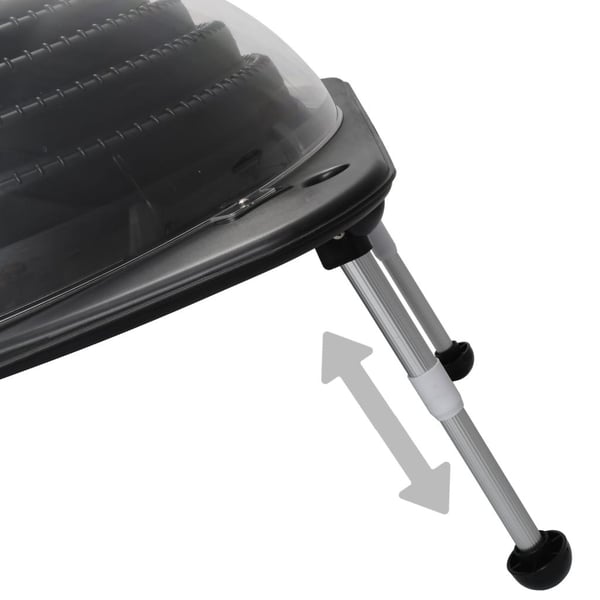 vidaXL soldrevet poolopvarmer 75 x 75 x 36 cm HDPE aluminium