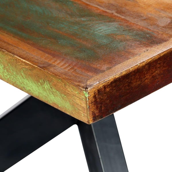 vidaXL spisebord 200x100x75 cm massivt genbrugstræ