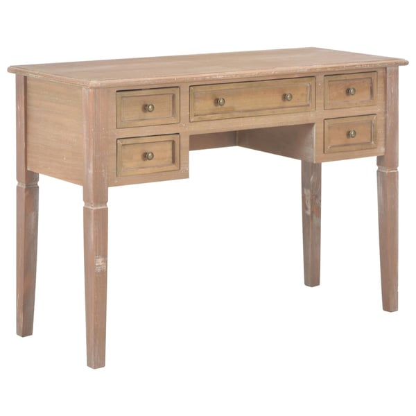 vidaXL skrivebord 109,5 x 45 x 77,5 cm træ brun