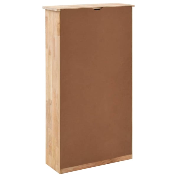 vidaXL Skoskap 55x20x104 cm heltre valnøtt