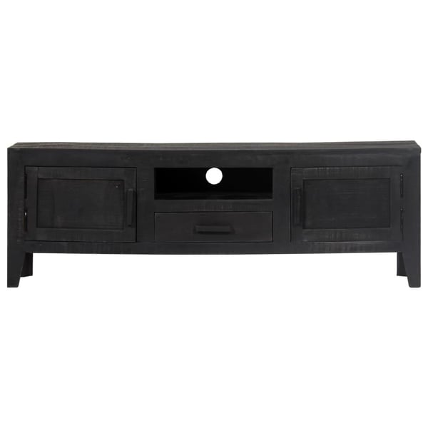 vidaXL TV-taso musta 118x30x40 cm mangopuu