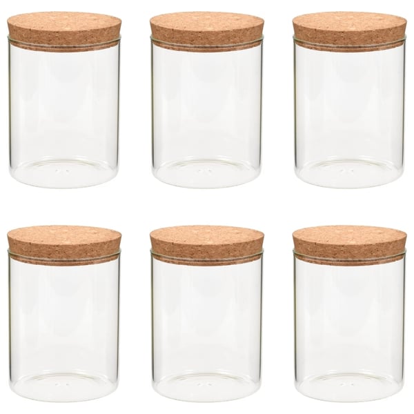 vidaXL opbevaringsglas med korklåg 6 stk. 650 ml