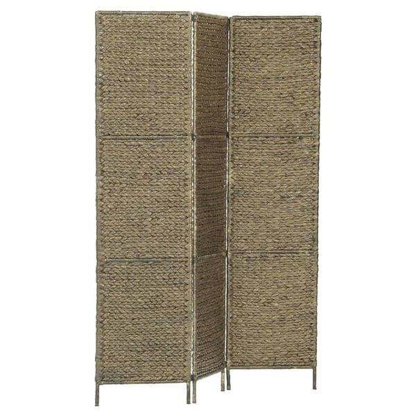 vidaXL Romdeler med 3 paneler 116x160 cm vannhyasint brun