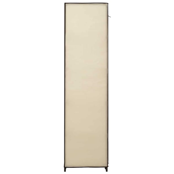 vidaXL Garderobeskap med rom og stenger krem 150x45x176 cm stoff