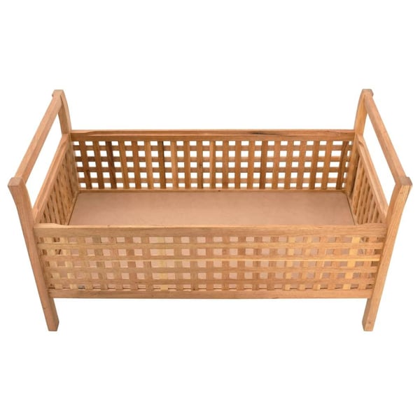 vidaXL opbevaringsbænk 93 x 49 x 49 cm massivt valnøddetræ