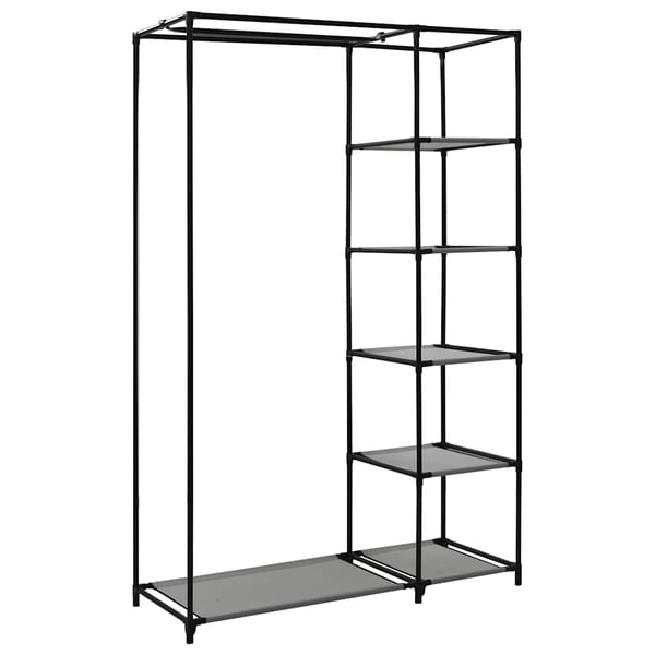 vidaXL foldbare klædeskabe 2 stk. 110 x 45 x 175 cm stof grå