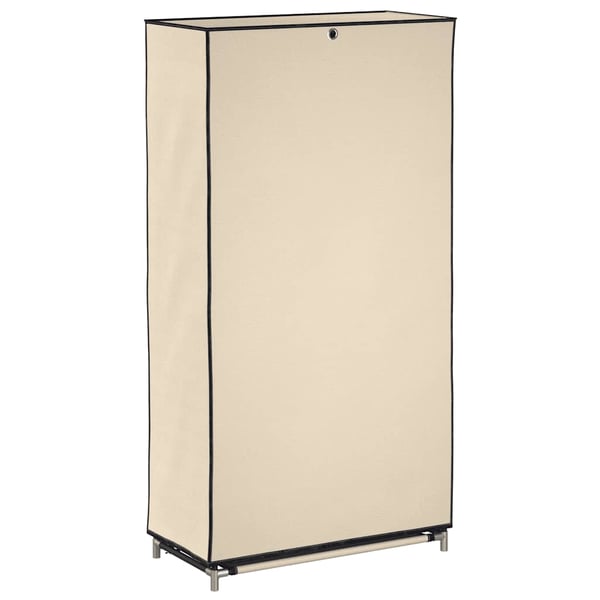 vidaXL Skoskap med trekk hvit 58x28x106 cm stoff