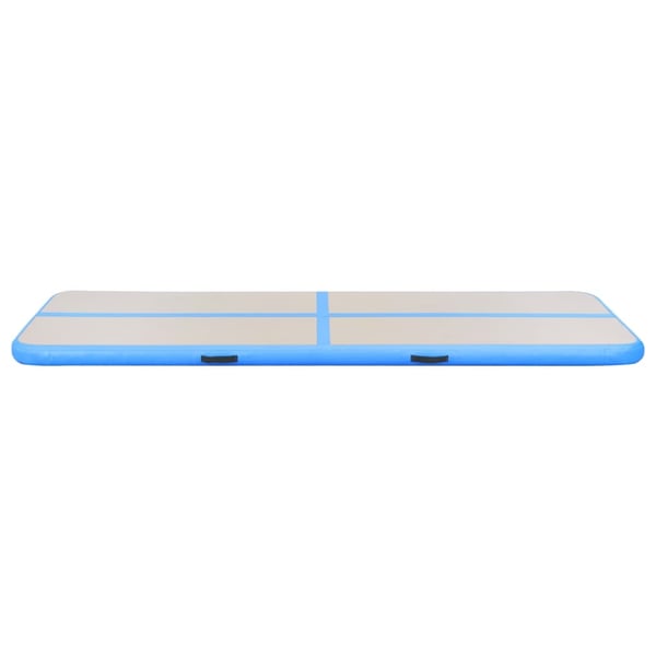 vidaXL Oppblåsbar gymnastikkmatte med pumpe 700x100x10 cm PVC blå