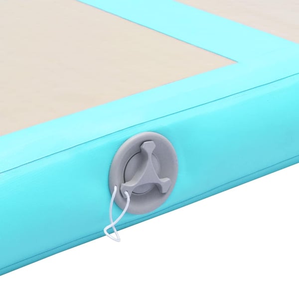 vidaXL Oppblåsbar gymnastikkmatte med pumpe 400x100x10 cm PVC grønn