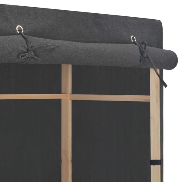 vidaXL Garderobeskap 3 etasjer grå 110x40x170 cm stoff