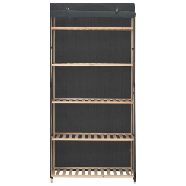 vidaXL Garderobeskap grå 79x40x170 cm stoff