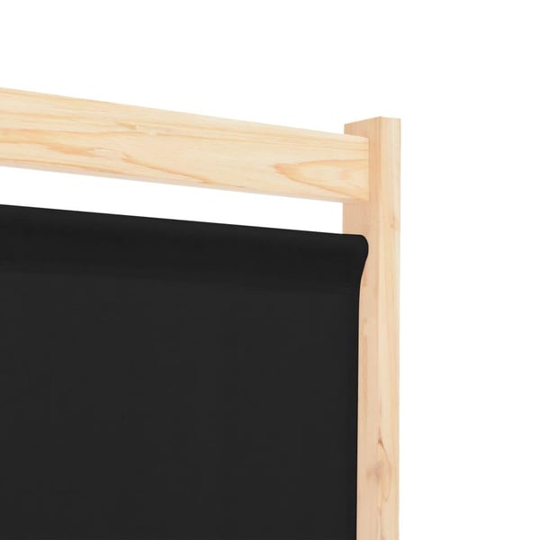 vidaXL 6-panels rumdeler 240 x 170 x 4 cm stof sort