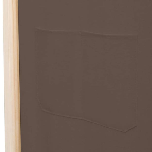 vidaXL Romdeler 4 paneler brun 160x170x4 cm stoff