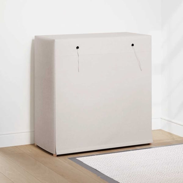 vidaXL Skoskap med trekk hvit 79x40x80 cm stoff