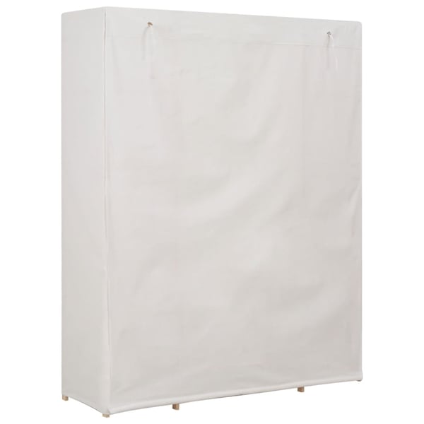 vidaXL Garderobeskap hvit 135x40x170 cm stoff
