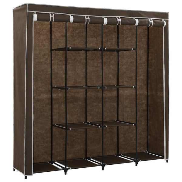 vidaXL Vaatekaappi 4 lokerolla ruskea 175x45x170 cm