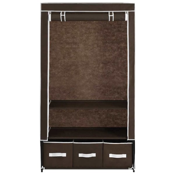 vidaXL Vaatekaappi ruskea 87x49x159 cm kangas