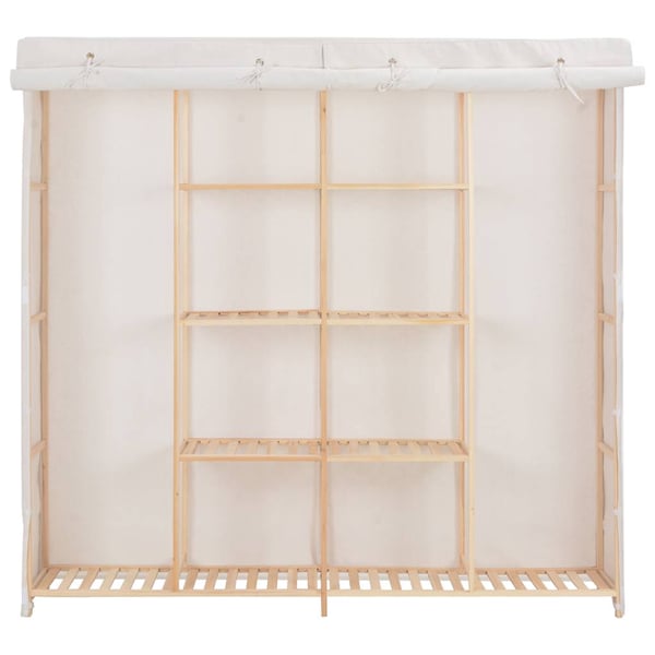 vidaXL Garderobeskap hvit 173x40x170 cm stoff